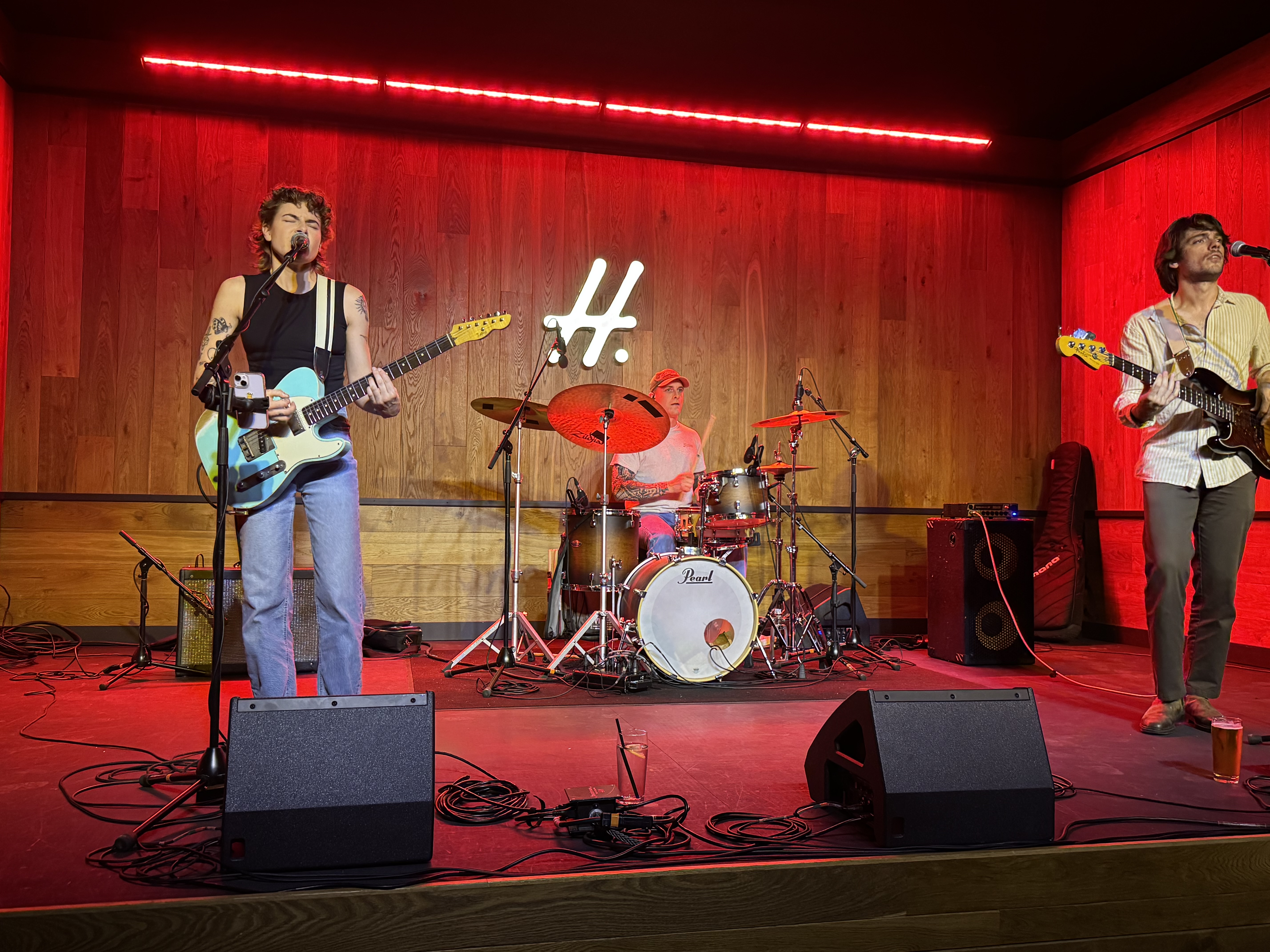 Nicole Cerminara on guitar and vocals as JIN turns up the heat at Helliwell Hall.