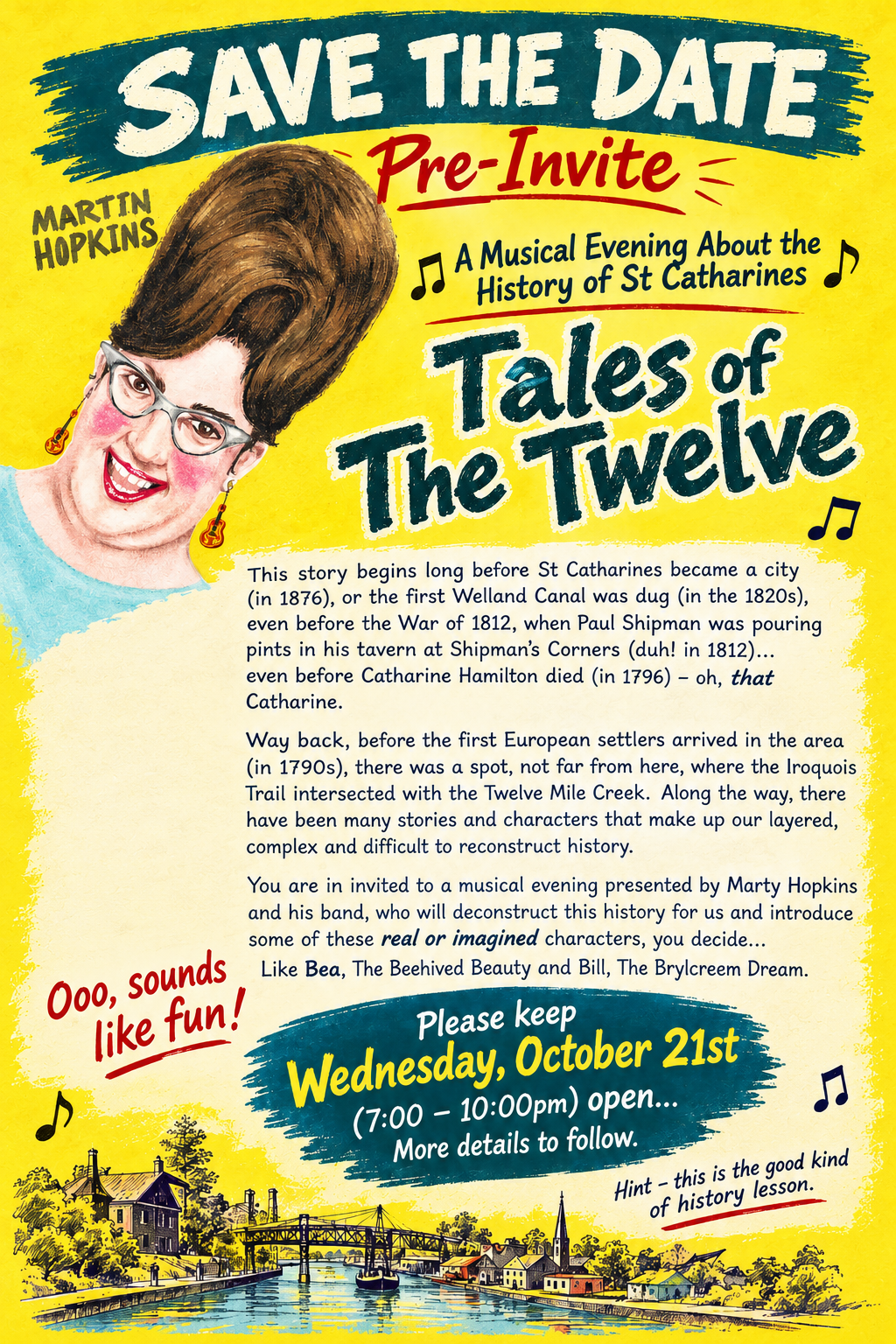 An earlier invitation introducing Tales of the Twelve and its stories of St. Catharines history.